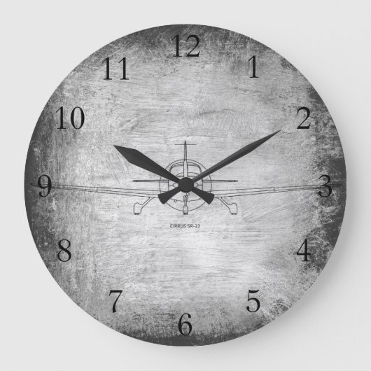 Cirrus SR-22 Plane Grote Klok (Voorkant)