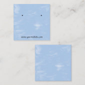 Cirrus Wolken Oorbellen Display Kaart Vierkante Visitekaartje (Voorkant / Achterkant)