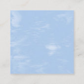 Cirrus Wolken Oorbellen Display Kaart Vierkante Visitekaartje (Achterkant)