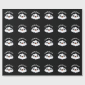 Cirrusly Funny Weather Cloud Pun Dark BG Cadeaupapier (Vlak)