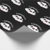 Cirrusly Funny Weather Cloud Pun Dark BG Cadeaupapier (Hoek)