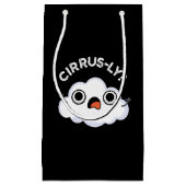 Cirrusly Funny Weather Cloud Pun Dark BG Klein Cadeauzakje (Voorkant)