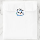 Cirrusly Funny Weather Cloud Pun Ronde Sticker (Tas)
