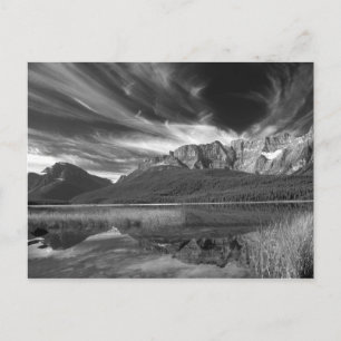 Cirruswolken boven Waterfowl Lake, Banff Briefkaart