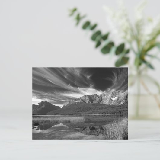 Cirruswolken over het meer van Waterfowl, Banff Briefkaart (Staand voorkant)