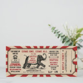 Cirus Baby shower Ticket Uitnodigingen Luier Raffl (Staand voorkant)