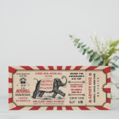 Cirus Birthday Party Ticket Invitations Raffle Kaart (Staand voorkant)