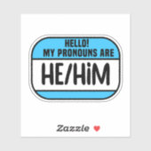 Cis Trans Name Tag speelt hem Sticker (Vel)