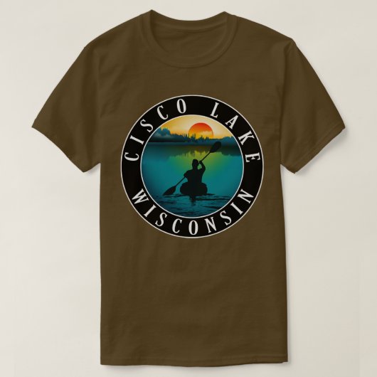 Cisco Lake Wisconsin Kayaking T-shirt (Design voorkant)