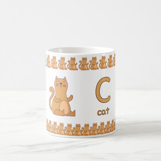 CisforCat–FunAlphabetCupDesign Koffiemok (Center)
