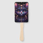 Cismic kitty and fiery drgain hand fan handwaaier (Voorkant)
