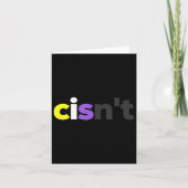 Cisnt non-binaire LGBTQ Pride - Grappig Cisnt LGBT Kaart (Voorkant)