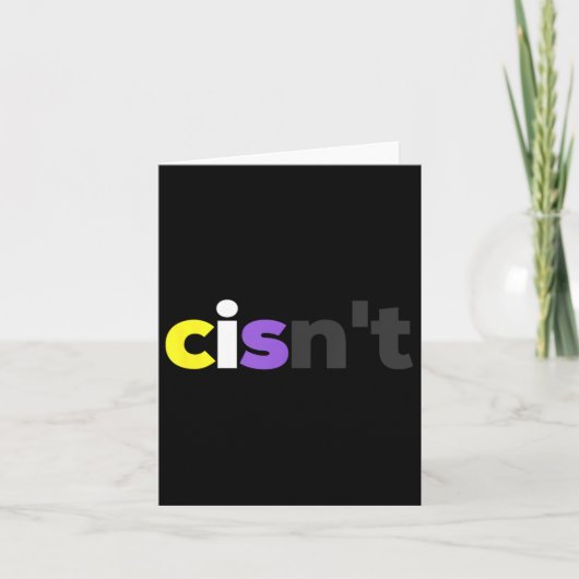 Cisnt non-binaire LGBTQ Pride - Grappig Cisnt LGBT Kaart (Voorkant)