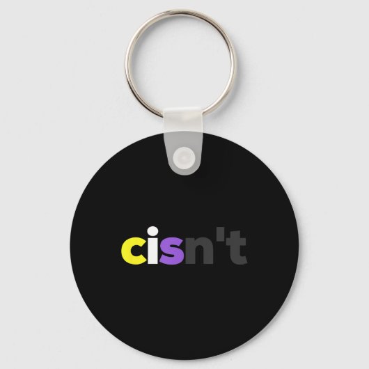 Cisnt non-binaire LGBTQ Pride - Grappig Cisnt LGBT Sleutelhanger (Voorkant)