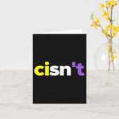 Cisnt Non-binary LGBTQ Pride, Enby Cadeau _ Nonbi Kaart (Gele Bloem)