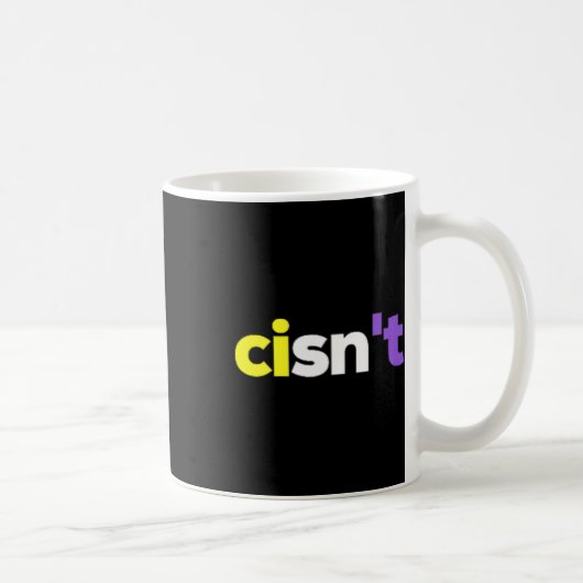 Cisnt Non-binary LGBTQ Pride, Enby Cadeau _ Nonbi Koffiemok (Rechts)