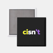 Cisnt Non-binary LGBTQ Pride, Enby Cadeau _ Nonbi Magneet (Voorkant / Achterkant)