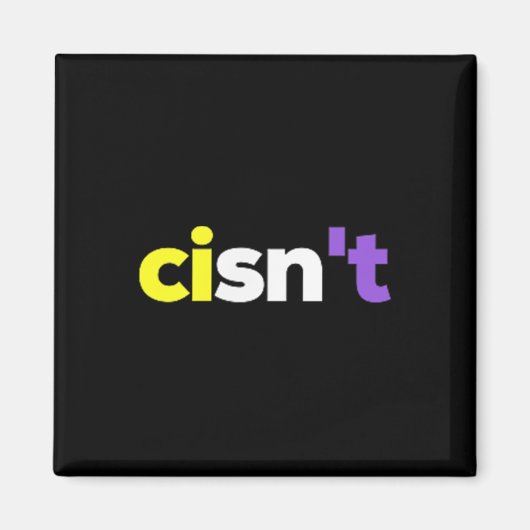 Cisnt Non-binary LGBTQ Pride, Enby Cadeau _ Nonbi Magneet (Voorkant)