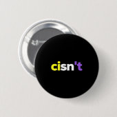 Cisnt Non-binary LGBTQ Pride, Enby Cadeau _ Nonbi Ronde Button 5,7 Cm (Voorkant /achterkant)