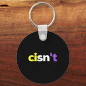 Cisnt Non-binary LGBTQ Pride, Enby Cadeau _ Nonbi Sleutelhanger (Voorkant)