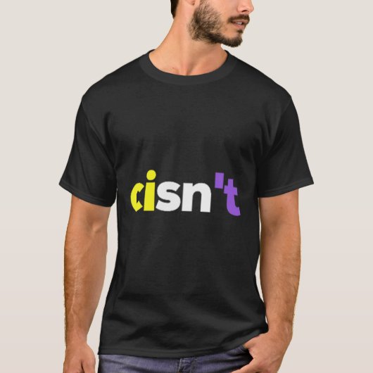 Cisnt Non-binary LGBTQ Pride, Enby Cadeau _ Nonbi T-shirt (Voorkant)