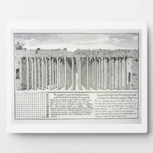 Cistern onder het hippodrome, Constantinopel, Tu Fotoplaat (Voorkant)
