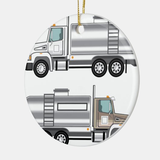 Cistern Truck Liquid Cargo Keramisch Ornament (Links)