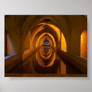 Cisterne van het Koninklijk Alcazar de Sevilla Poster
