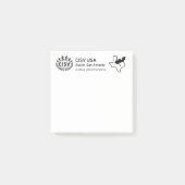 CISV Austin ATX Bat City Post-It Notes (Voorkant)