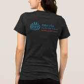 CISV Austin Begroetingen Dames Tri-Blend Shirt (Achterkant)