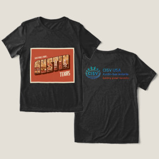 CISV Austin Begroetingen Dames Tri-Blend Shirt