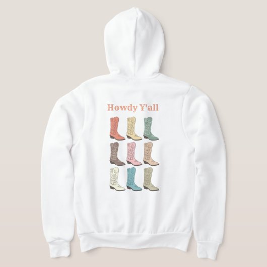 CISV Austin Cowboy Laarzen Rits Hoodie (Laag Achter)