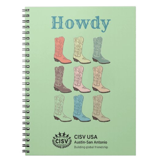 CISV Austin Cowboylaarzen Notitieboek (Voorkant)