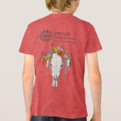 CISV Austin Decorative Cattle Skull Kind Tri-Blend Shirt (Achterkant)