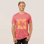 CISV Austin Decorative Cattle Skull Mannen Tri-Blend Shirt (Voorkant volledig)