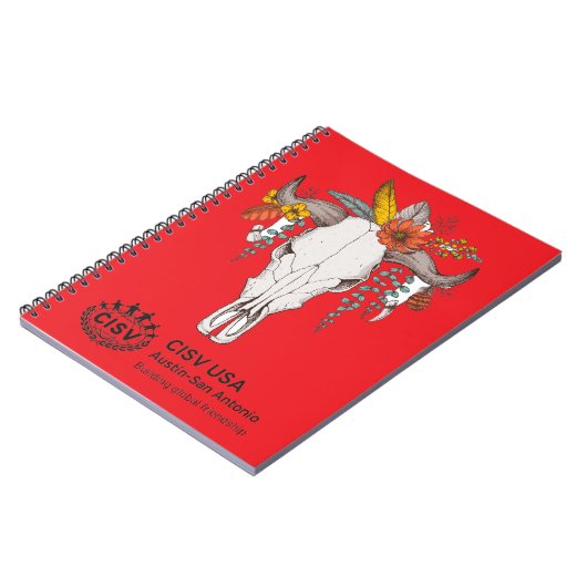 CISV Austin Decorative Cattle Skull Notitieboek (Linkerzijde)