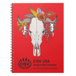 CISV Austin Decorative Cattle Skull Notitieboek