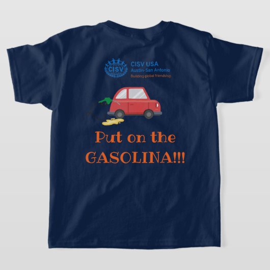 CISV Austin "Gasolina" Energizer Girl's T-shirt (Laag Achter)