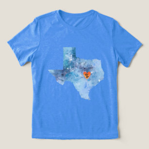 CISV Austin Hart van Texas Vrouwen T-shirt