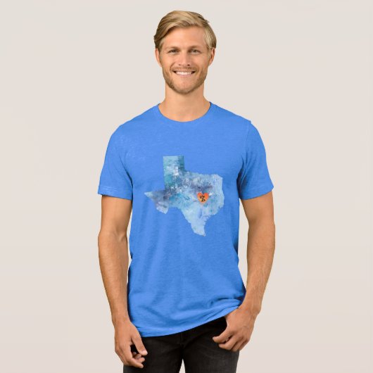 CISV Austin Heart of Texas Mannen T-Shirt (Voorkant volledig)