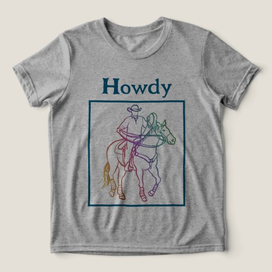 CISV Austin Howdy Cowboy Kind Tri-Blend Shirt (Design voorkant)