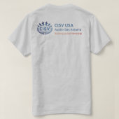 CISV Austin Howdy Cowboy Mannen T-shirt (Design achterkant)