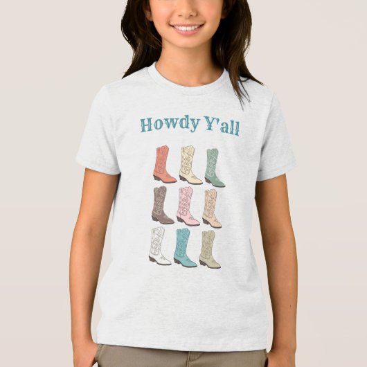 CISV Austin Howdy Kinderen (jongens/meisjes) Tri-Blend Shirt (Voorkant)