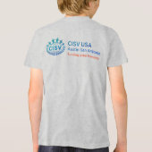 CISV Austin Howdy Kinderen (jongens/meisjes) Tri-Blend Shirt (Achterkant)