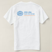 CISV Austin Howdy Y'all Mannen T-shirt (Design achterkant)