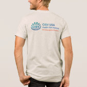 CISV Austin Howdy Y'all Mannen Tri-Blend Shirt (Achterkant)