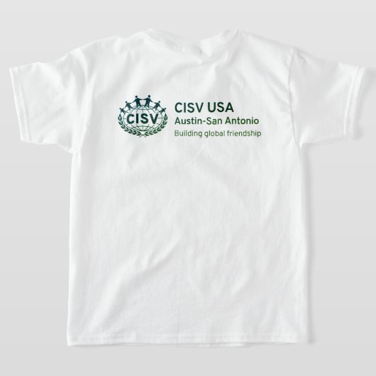 CISV Austin: "Ik hou zoveel van CISV." Meisje T-shirt (Laag Achter)