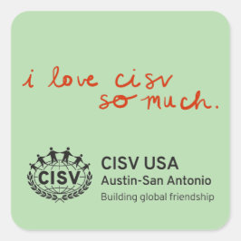 CISV Austin: "Ik hou zoveel van CISV." Stickers