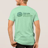 CISV Austin: "Ik hou zoveel van CISV." Tri-Blend Shirt (Achterkant)