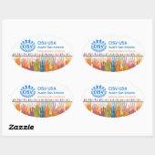 CISV Austin Logo Bumper/Computer (Set van 4) Ovale Sticker (Vel)